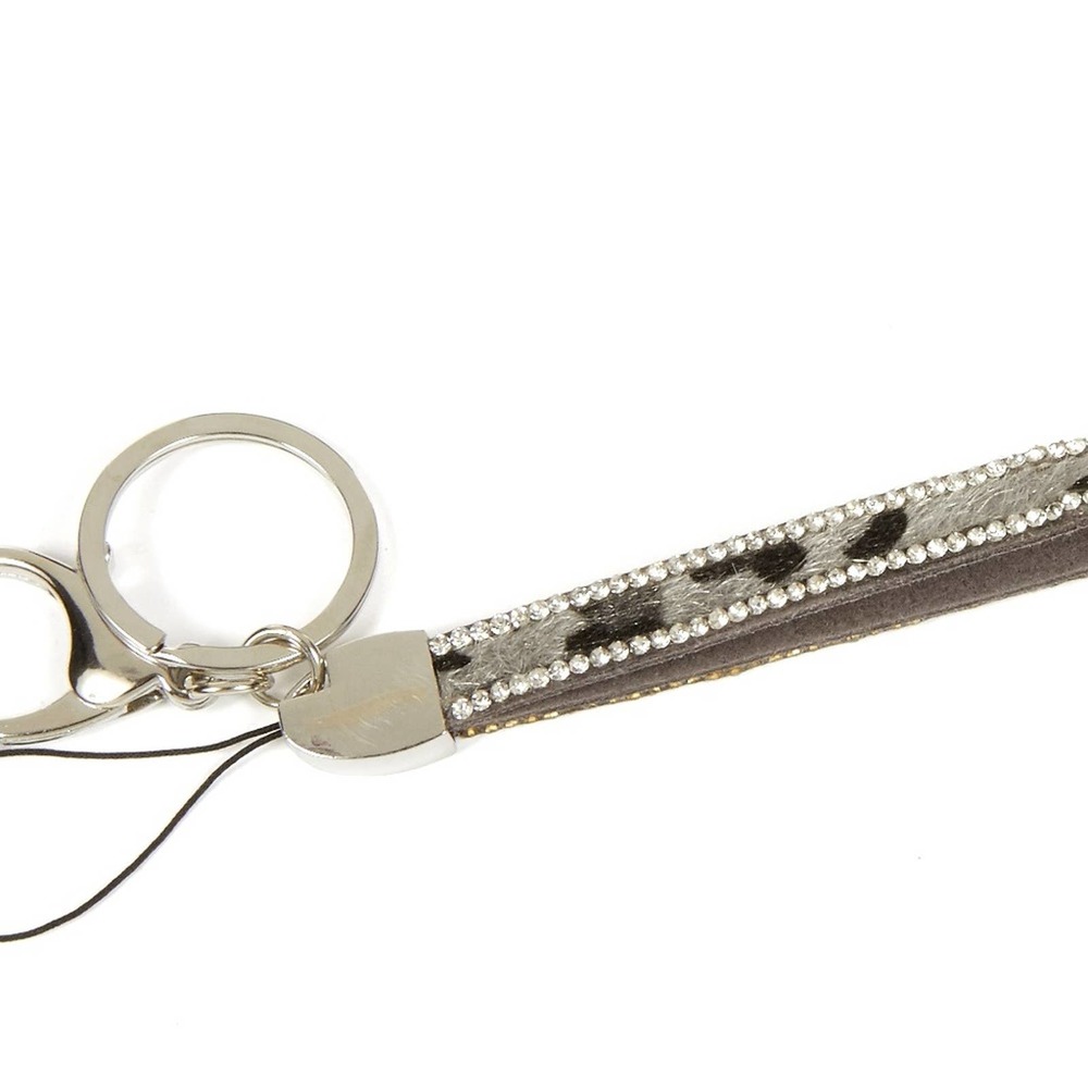 Leopard Wristlet- purse/phone - Gray